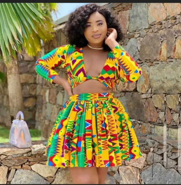 Kente top and skirt African fashion Party dress Women _ Etsy
